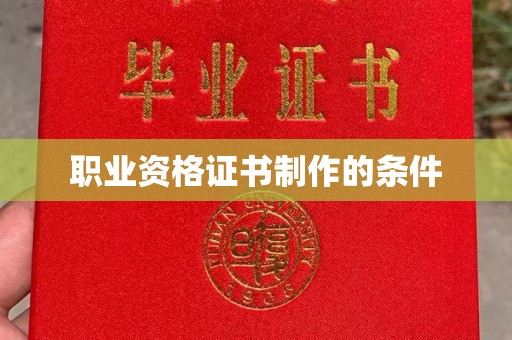 永济职业资格证书制作的条件