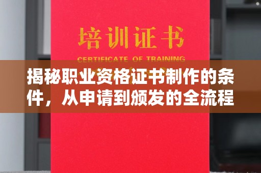 永济揭秘职业资格证书制作的条件，从申请到颁发的全流程解析